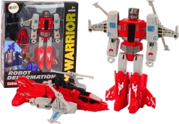 Transformuojamas robotas ir sraigtasparnis 2 viename X-Warrior raudonas