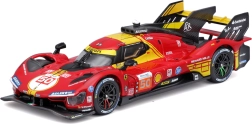 Metalo modelis Bburago Ferrari 499P 1:43 – 24H Le Mans 2024 nugalėtojas apsauginiame dėkle