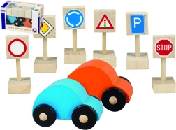 Detoa Cars and Traffic Signs – Wooden Set for Children