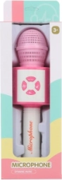 Vaikiškas rožinis karaokės mikrofonas su baterijomis