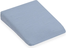 Muslino užvalkalas vaikiškai pagalvei – pleištinė New Baby Standard 30 × 37 cm, mėlyna