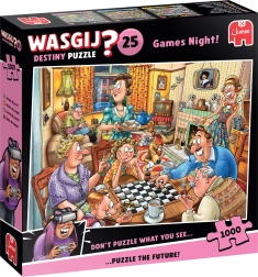 JUMBO dėlionė Wasgij Destiny: Žaidimų vakaras 1000 dalių