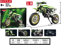 Konstruktorius: žalias motociklas, 466 detalės