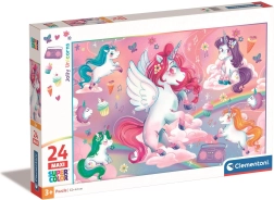 Maxi Puzzle 24 Pieces - Cheerful Unicorns CLEMENTONI