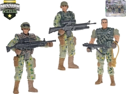 Karių rinkinys Mission Control 10 cm – 3 figūrėlės su ginklais