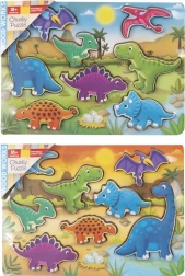 Medinė dinozaurų įstatymo dėlionė