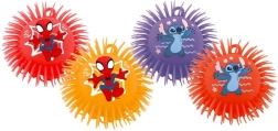 Plaukuotas guminis kamuolys 230 mm – SPIDEY ir STITCH (motyvų miksas)