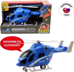 Police Helicopter with Flywheel, Light and Sound 20 cm MaDe