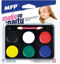 Veido dažai MFP Make-up Party, 6 spalvos su teptuku