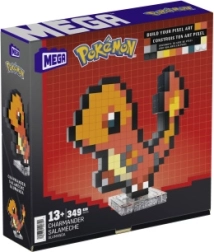 Konstruktorius MEGA Pokémon pixelų menas Charmander 15 cm (349 detalių)