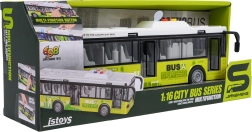 Žalias interaktyvus miesto autobusas su šviesomis ir garsais