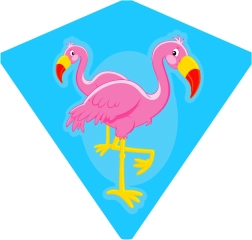 Skraidantis aitvaras flamingas 68 × 73 cm