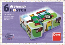 Medinės kaladėlės Transportas – 6 kaladėlės
