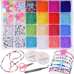 Vaikų apyrankių ir papuošalų karoliukų rinkinys – DIY kūrybinė dėžutė