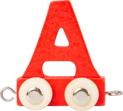 Small Foot medinis vagonėlis su raide A – spalvinga abėcėlė