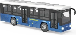 Mėlynas autobusas su šviesos ir garso efektais