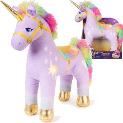 Pliušinis vienaragis WILDSTAR su šviesa 35 cm – UNICORN ACADEMY