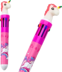 Multicolored Ballpoint Pen Unicorn Automatic Pink
