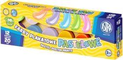 Pasteliniai temperiniai dažai ASTRA 12×20 ml
