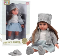 Lėlė SWEET ANGEL su pilku drabužėliu 36,5 cm