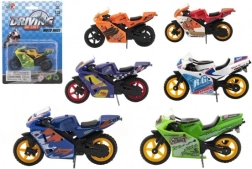 Lenktyninis motociklo žaislas metalas/plastikas 8 cm