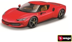 Metalinės automobilių modelis Bburago Ferrari 296 GTB 1:18 raudonas