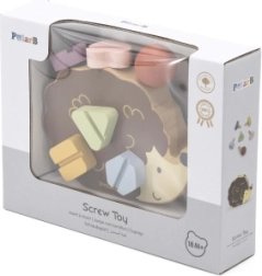 VIGA PolarB medinė žaislas Ežys su varžtais Montessori