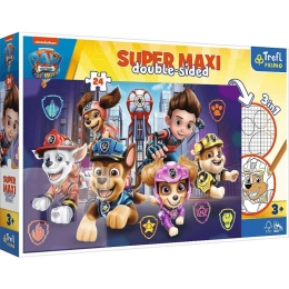 Dėlionė Super Maxi 24 – PAW PATROL: THE MOVIE, dvipusė spalvinimui
