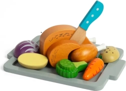 Bigjigs Toys medinė žaidimų rinkinys keptai vištienai