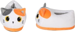 Pliušinės oranžinės katės šlepetės