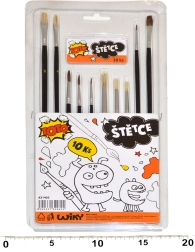 Tapybos teptukų rinkinys – 10 vnt.