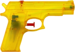Mažas plastikinis geltonas vandens pistoletas 15 × 10,5 cm