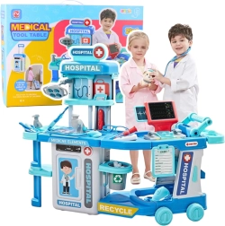 Gydytojo lagaminėlis 2-i-1 – ligoninė lagamine su šviesomis ir garsais