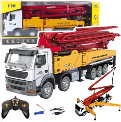 Nuotoliniu būdu valdoma statybinė maišyklė su siurbliu HUINA 1:18 metalinė