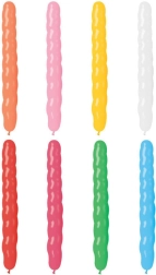 Gemar ilgas spiralinis balionas pastelinėmis spalvomis 8/25 cm – 1 vnt.