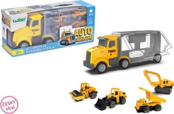 Dump truck with construction machines, box 28 cm, 4 pcs – Czech packaging