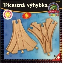 Trijų krypčių perjungiklis medinėms traukinių trasoms – 2 vnt.