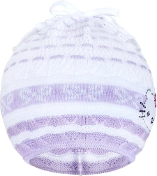 Megzta kepurė-šalikas New Baby kačiukas, violetinė, 3–4 m.