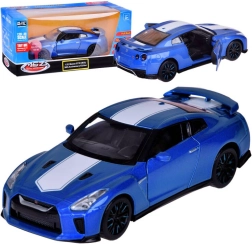 Metalinis NISSAN GT‑R 1:32 modelis su atsidarančiomis durimis ir žibintais