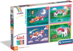 Clementoni vienaragių dėlionė 4in1 (12–24 dalių)