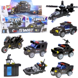 Konstrukcinis statymo rinkinys SWAT – transporto priemonės ir technika 2in1 (92–117 dalių)