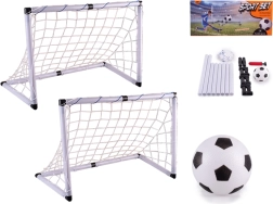 2 futbolo vartų komplektas su kamuoliu ir pompa