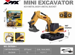 Remote-Controlled Excavator with Metal Elements