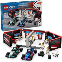 LEGO® City 60444 F1® garažas ir Mercedes-AMG bei Alpine lenktyniniai automobiliai