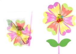 Pinwheel flower on a plastic stick
