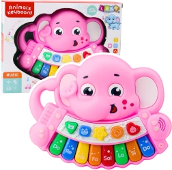 Interactive Pink Elephant Piano - Melodies, Scales, Animal Sounds