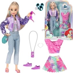 Disney ILY 4Ever madinga lėlė, įkvėpta ARIEL iš pasakos „Mažoji undinėlė“, drabužių ir aksesuarų rinkinys 30 cm