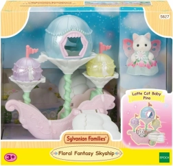 SYLVANIAN FAMILIES gėlių fėjų skraidanti transporto priemonė su kačiuko fėja