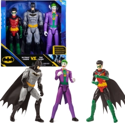 DC Comics 3 viename veiksmo figūrėlių rinkinys – BATMANAS, ROBINAS ir DŽOKERIS, 30 cm