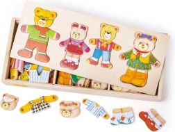 Bigjigs Toys aprengimo dėlionė „Meškučių šeimyna“